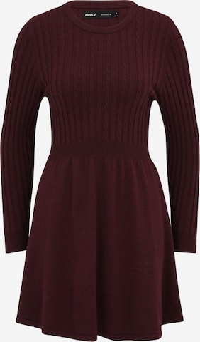 raudona Only Petite Megzta suknelė 'ONLFIA': priekis