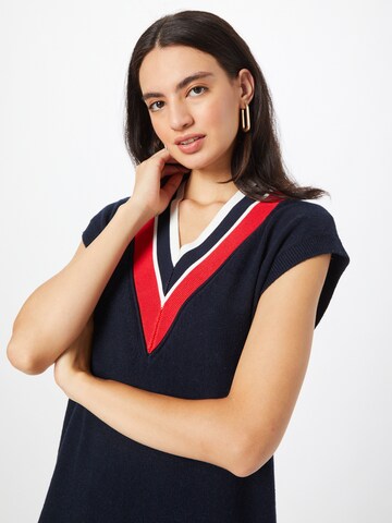 TOMMY HILFIGER Strikkjole i blå