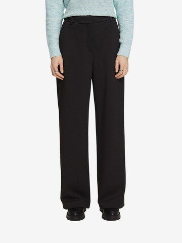 ESPRIT Wide leg Pants in Black: front