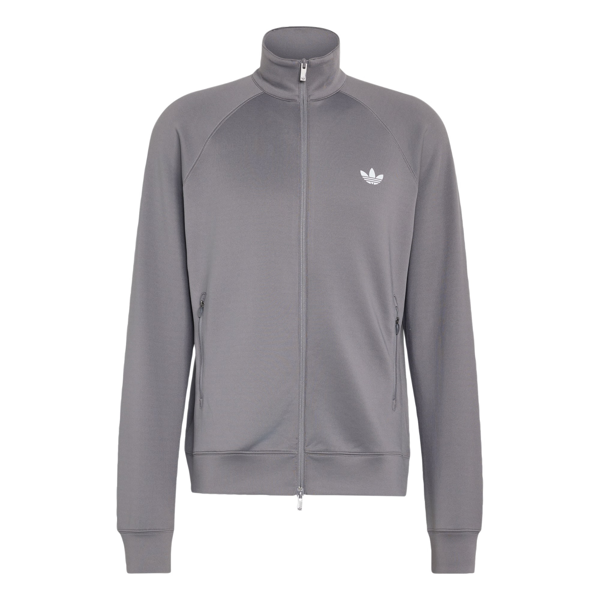ADIDAS ORIGINALS Zip-Up Hoodie 'Trefoil Essentials' in XS in Grey, Item view