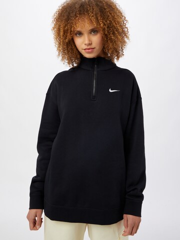 Bluză de molton de la Nike Sportswear pe negru: față