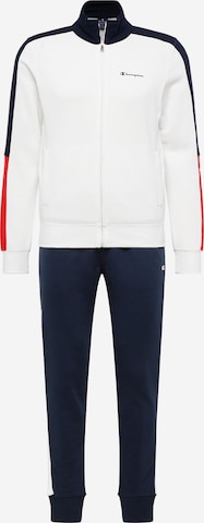 Champion Authentic Athletic Apparel Tracksuit in White: front