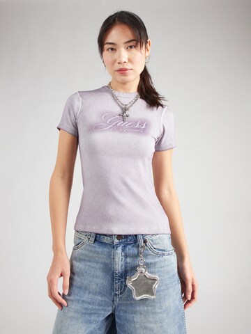 Maglietta di GUESS Originals in lilla: frontale