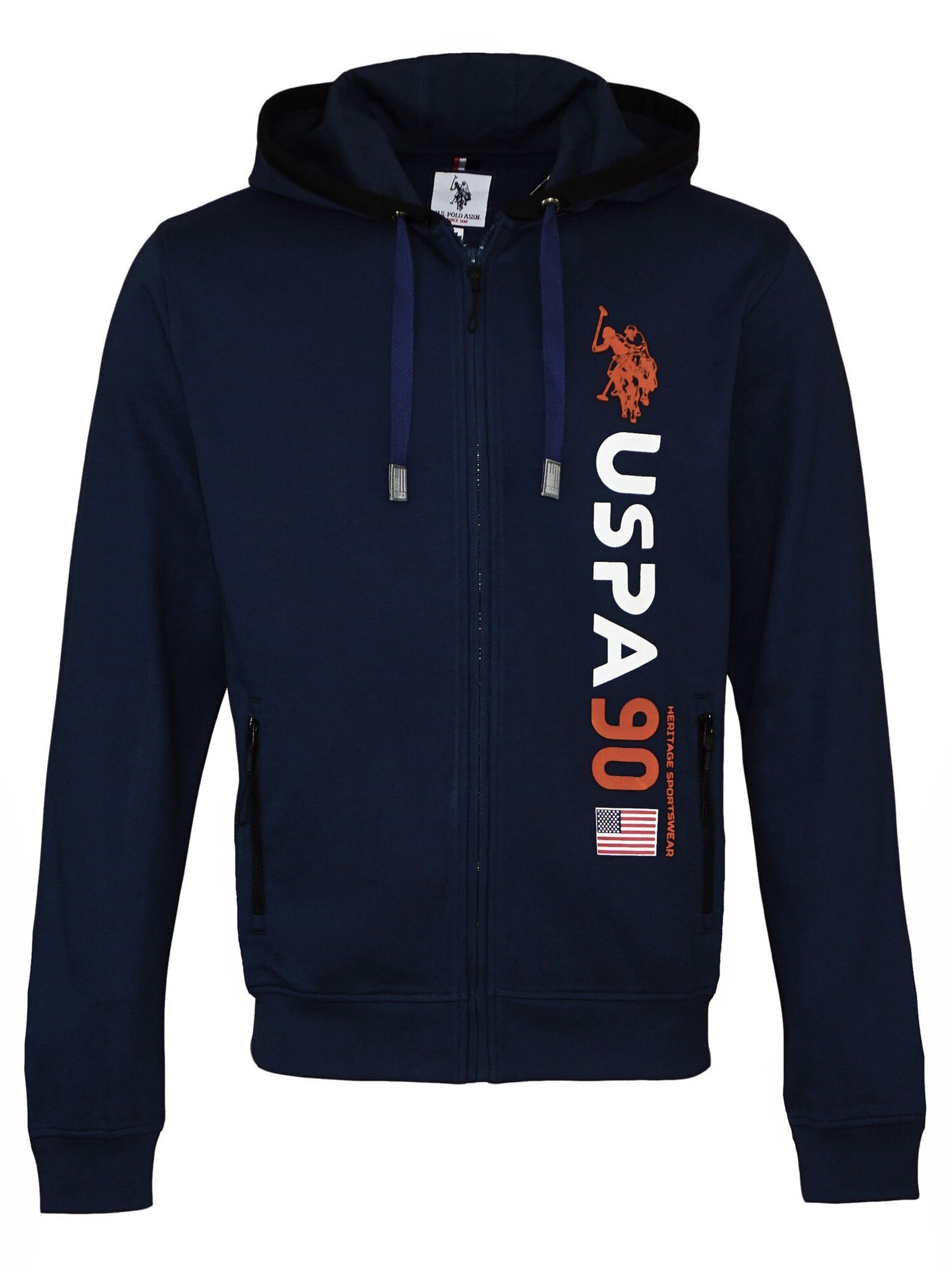 U.S. POLO ASSN. Sweat jacket in Blue: front