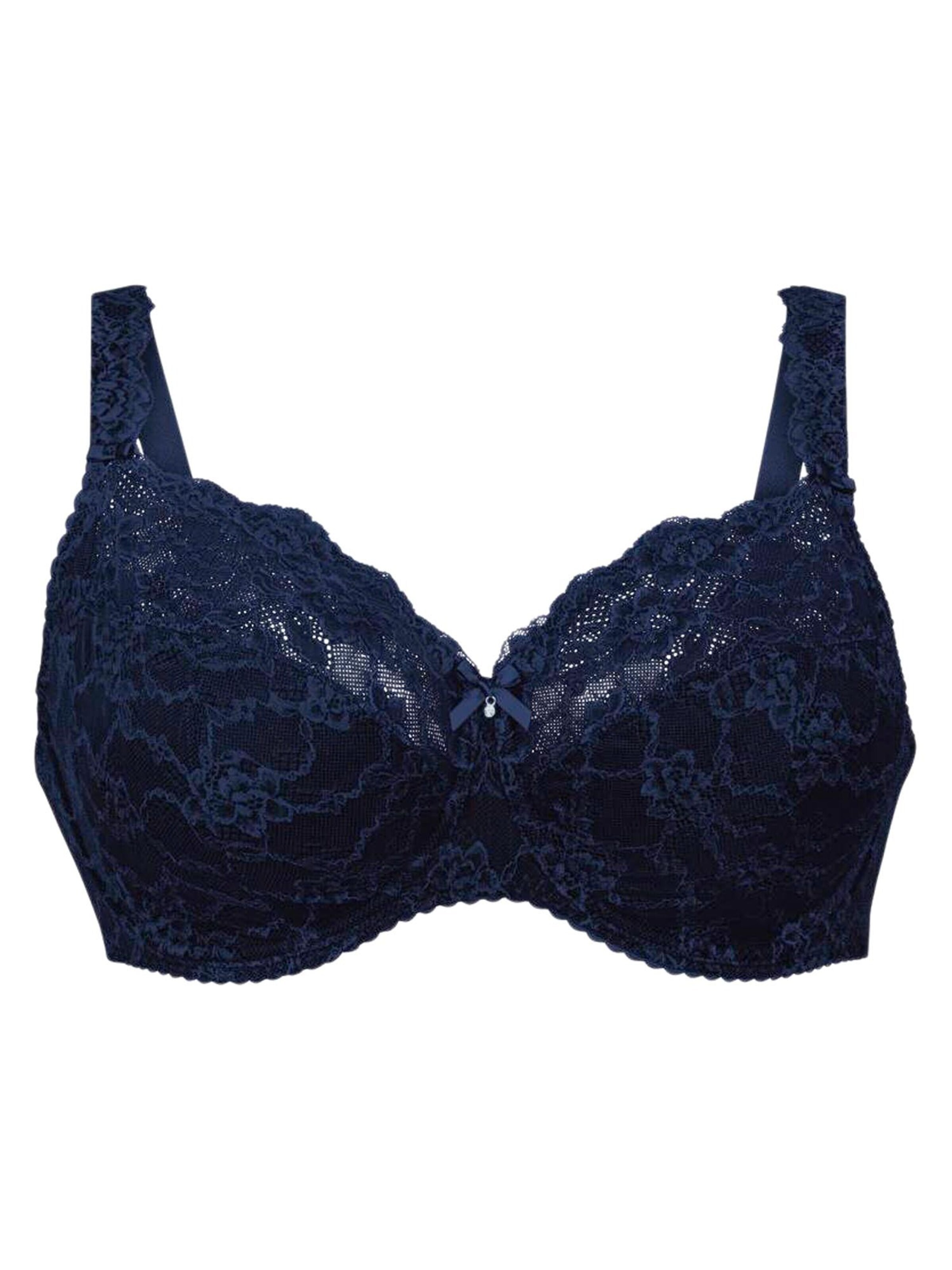 ROSA FAIA Minimiser Bra 'Bobette' in Blue: front