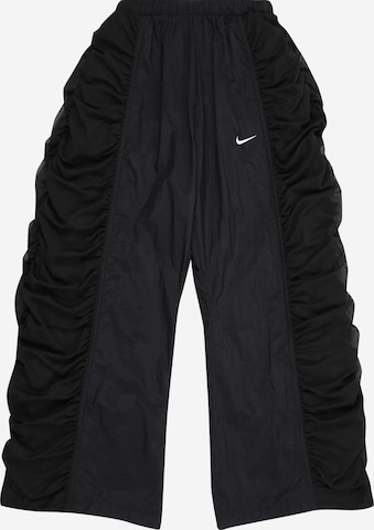 juoda Nike Sportswear Plačios klešnės Kelnės: priekis