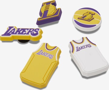 Crocs Shoe Accessories 'Los Angeles Lakers' in Yellow: front