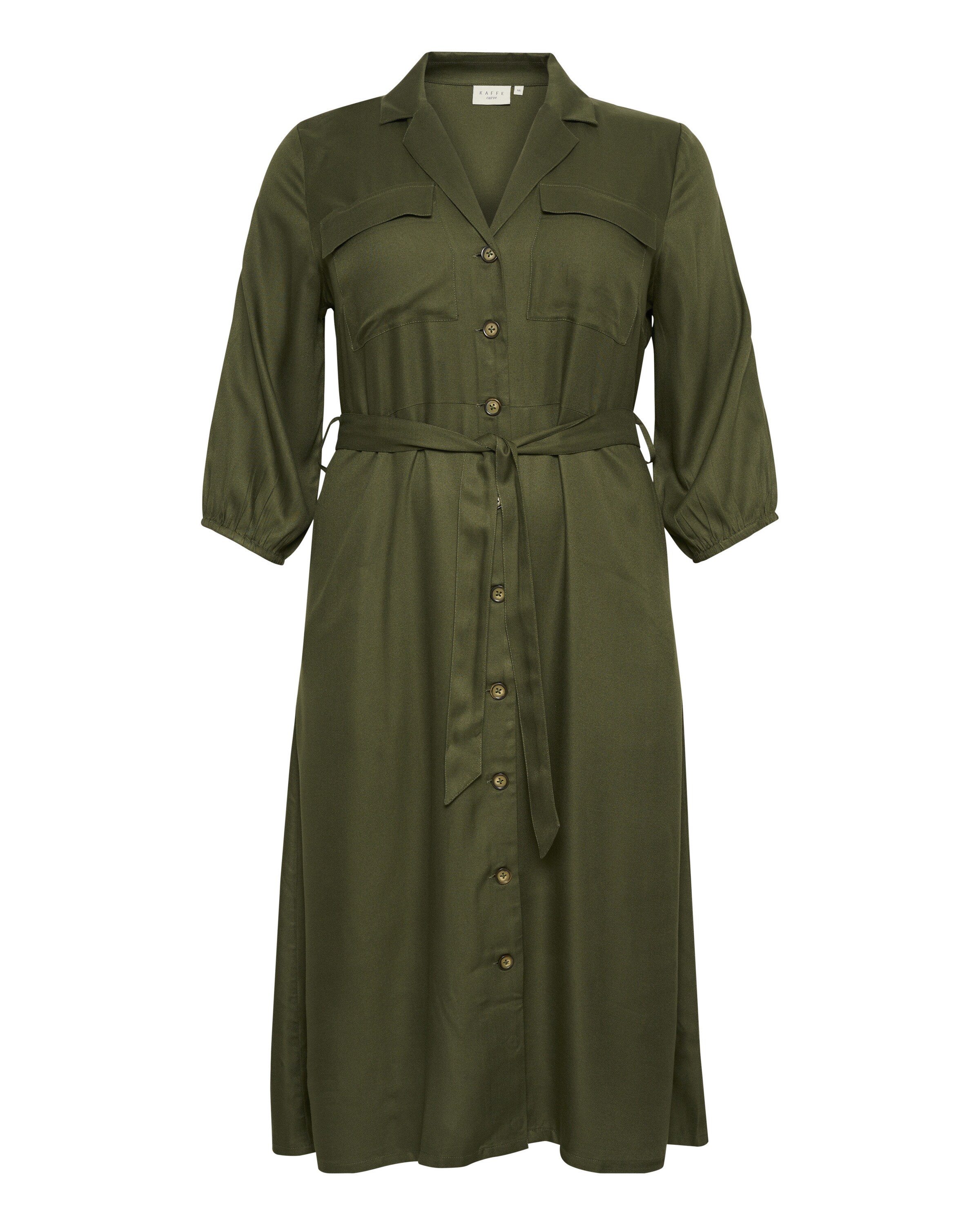 KAFFE CURVE Blusenkleid 'Nanne' in Grün: Vorderseite