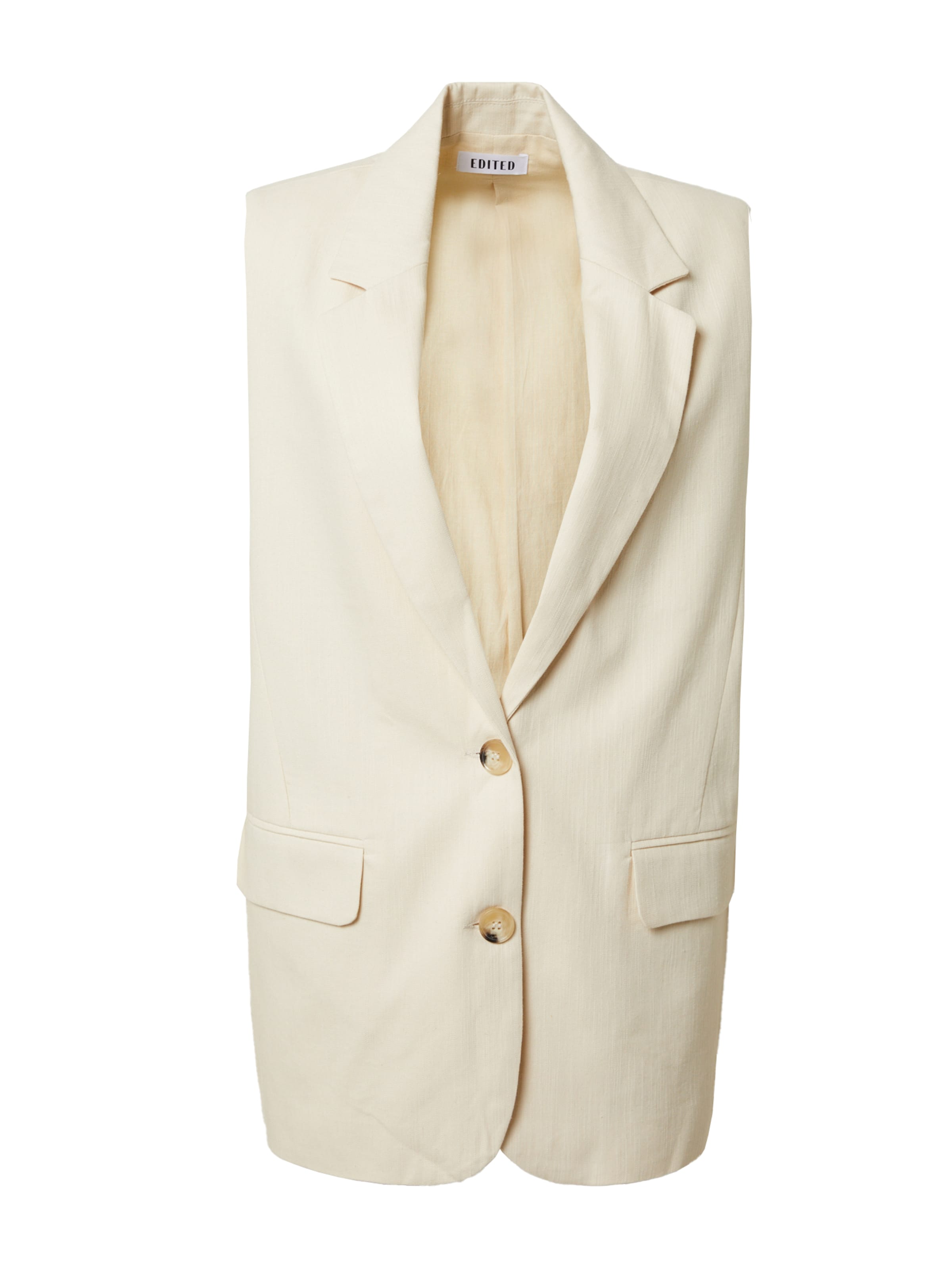 EDITED Jakkesætsvest 'Tayra' i beige: forside