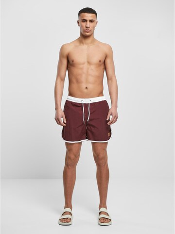 Urban Classics Swimming shorts 'Retro' in Red