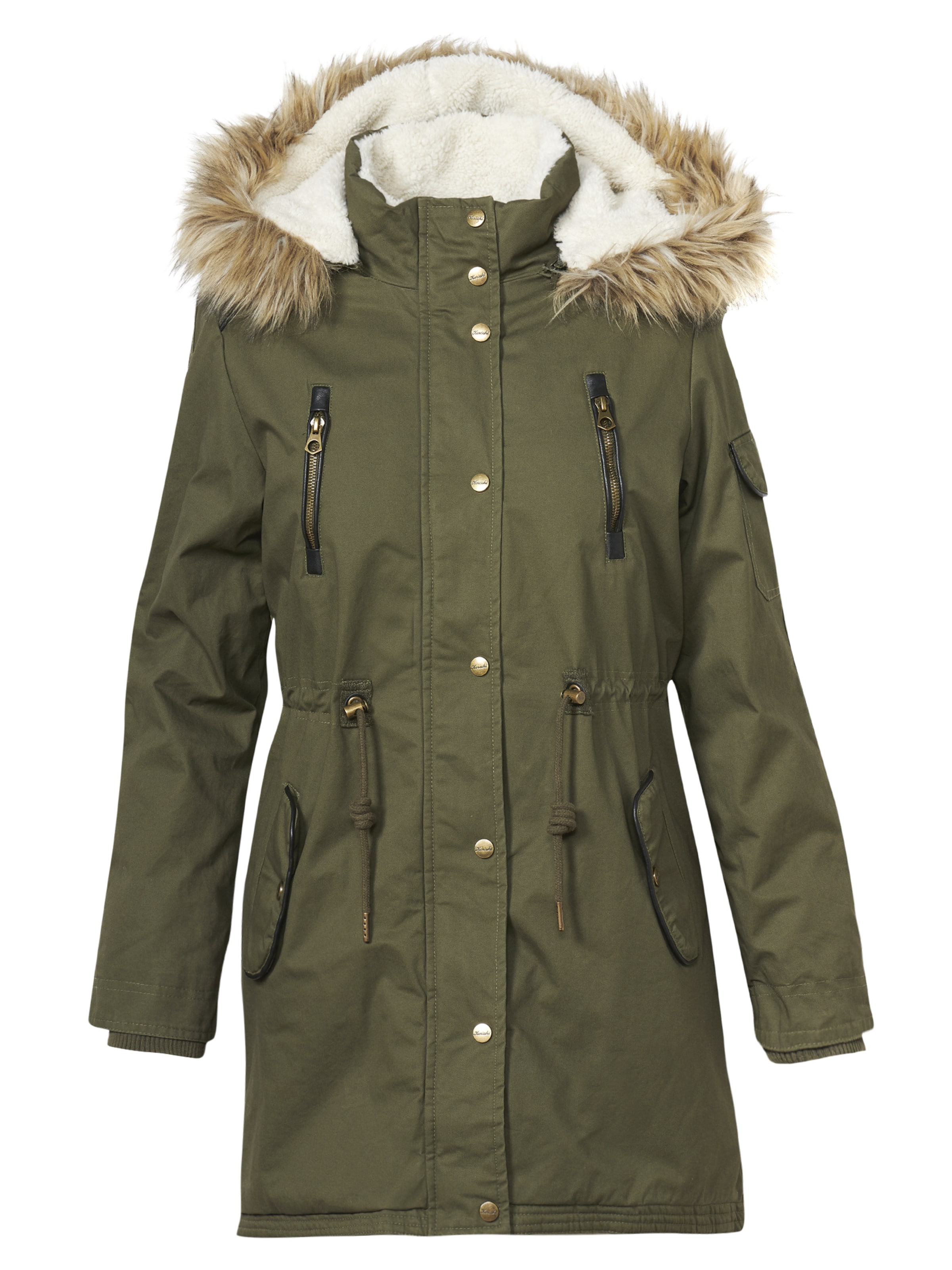 KOROSHI Talveparka, värv roheline: eest vaates