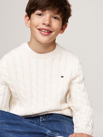 TOMMY HILFIGER Pullover 'ESSENTIAL' in Weiß