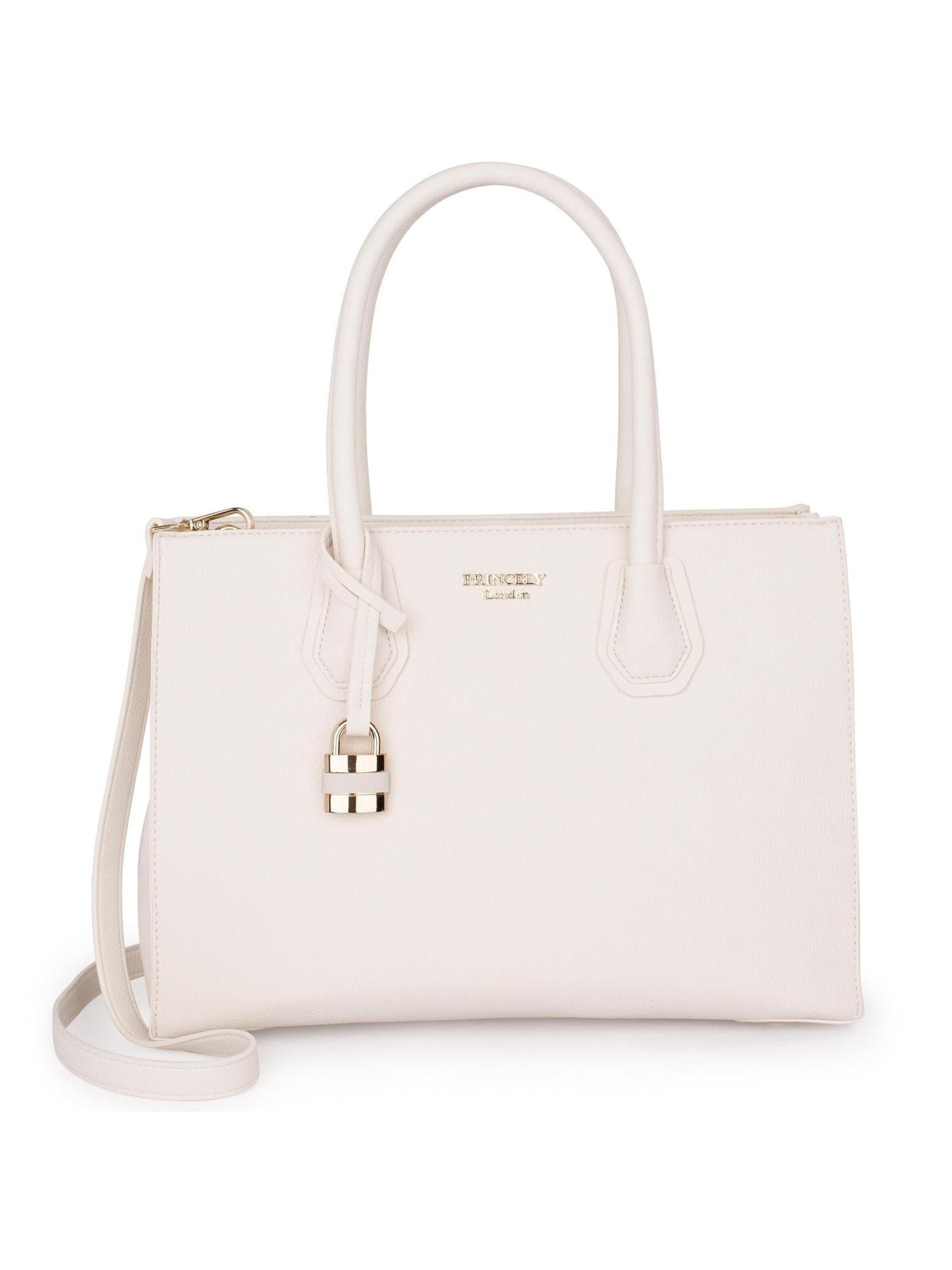 Princely London Handtasche 'Julia'‌‌‌‌‌‌ in Weiß: Vorderseite