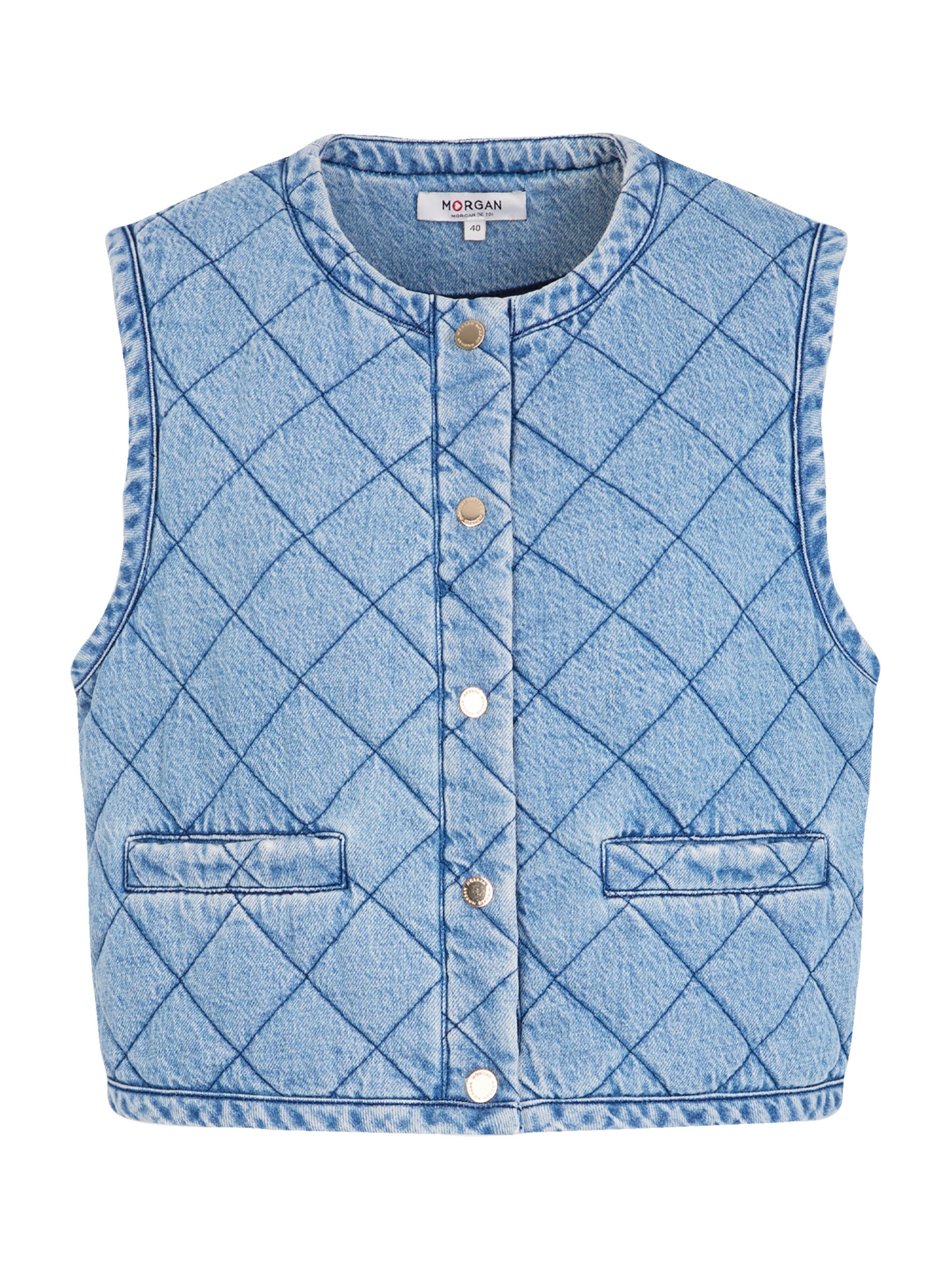 Gilet '261-VQUIL' di Morgan in blu: frontale