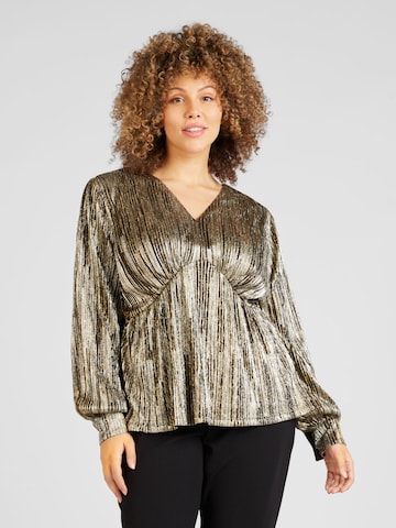 Michael Kors Plus Blouse in Gold: front
