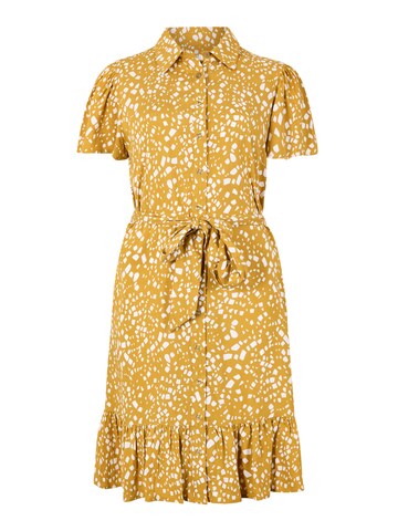 Apricot Scattered Squares Shirt Mini Dress ' ' in Gelb