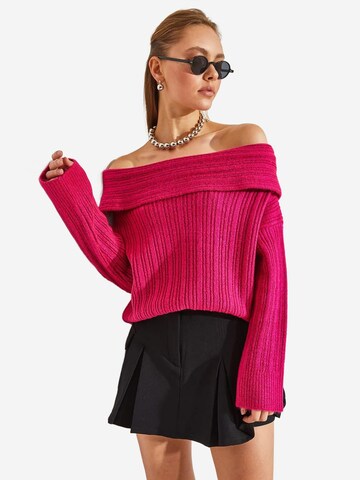 Bianco Lucci Pullover in Pink