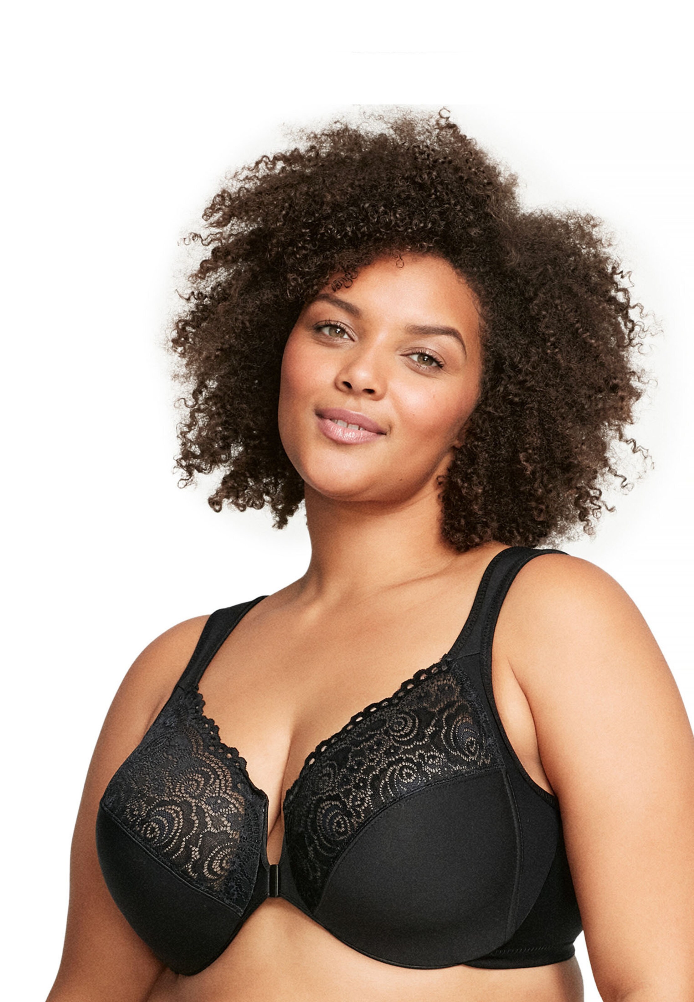 GLAMORISE T-shirt Bra in Black: front