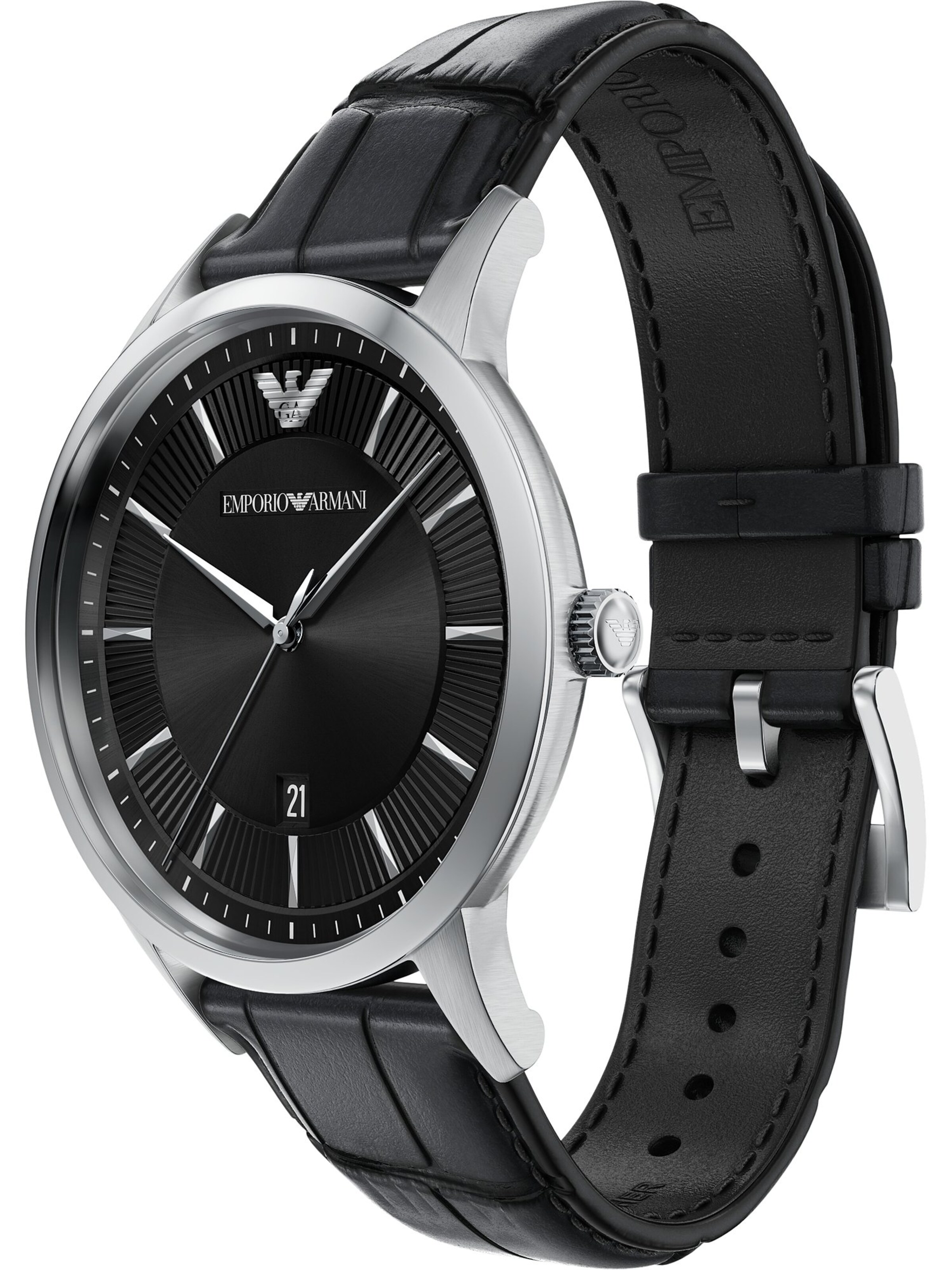 Emporio Armani Uhr in Schwarz