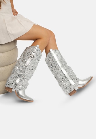 Bottes de cowboy Salinyang en argent