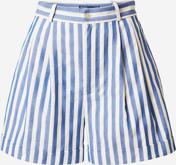Polo Ralph Lauren Regular Pleat-front trousers in Blue: front