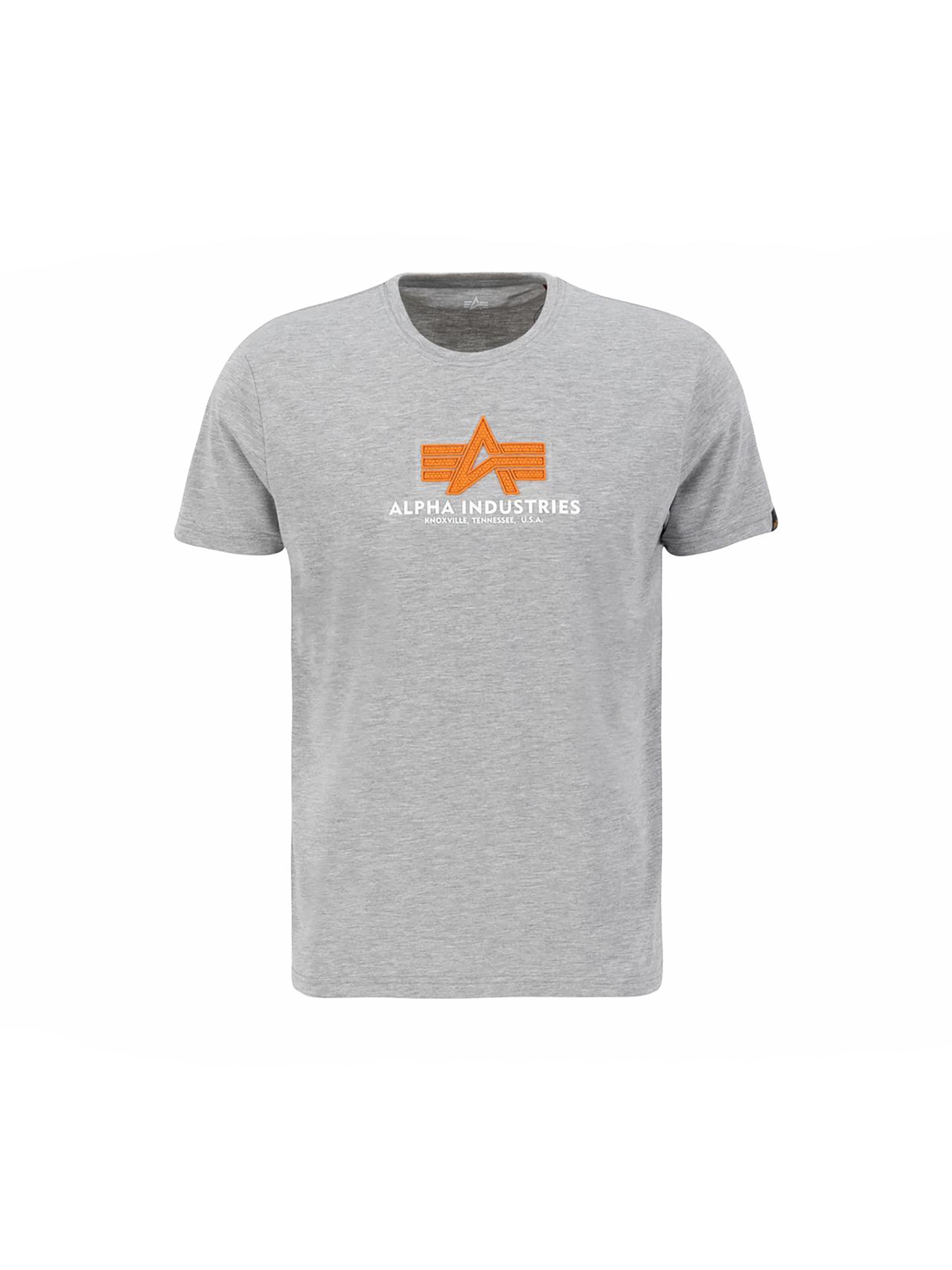 ALPHA INDUSTRIES Shirt 'Basic Rubber' in Grey: front