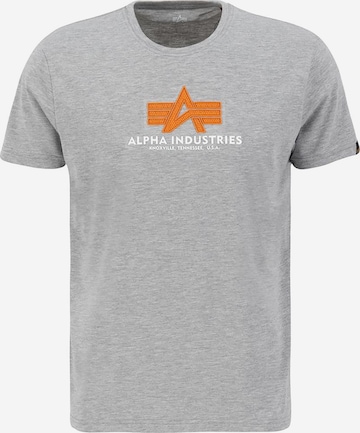 ALPHA INDUSTRIES Shirt 'Basic Rubber' in Grau: Vorderseite