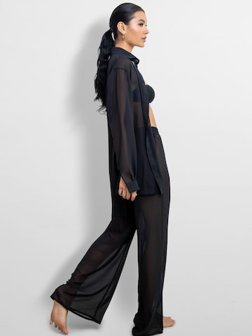 La Michaux Loosefit Bügelfaltenhose in Schwarz