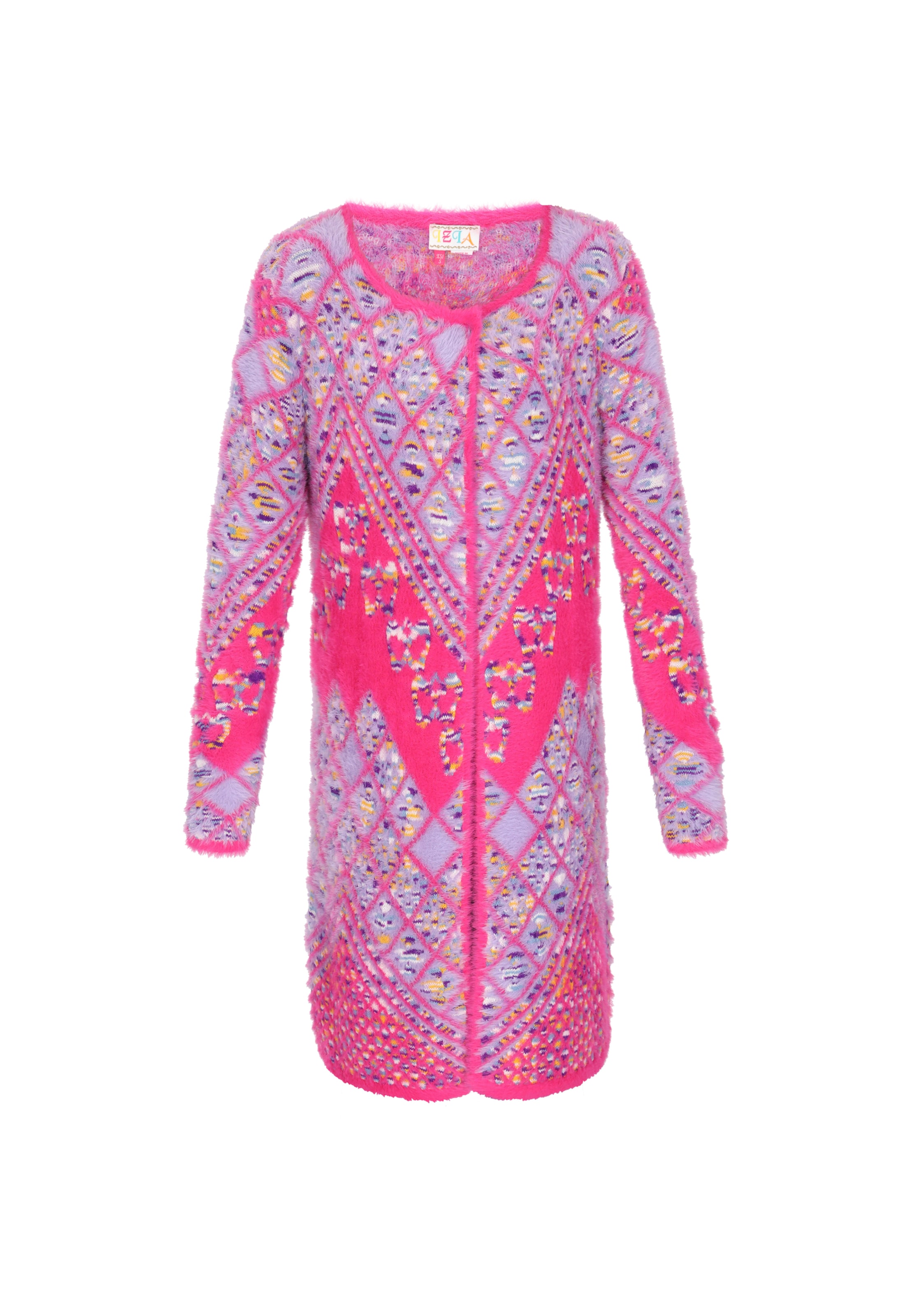 IZIA Πλεκτή ζακέτα σε ροζ: μπροστά