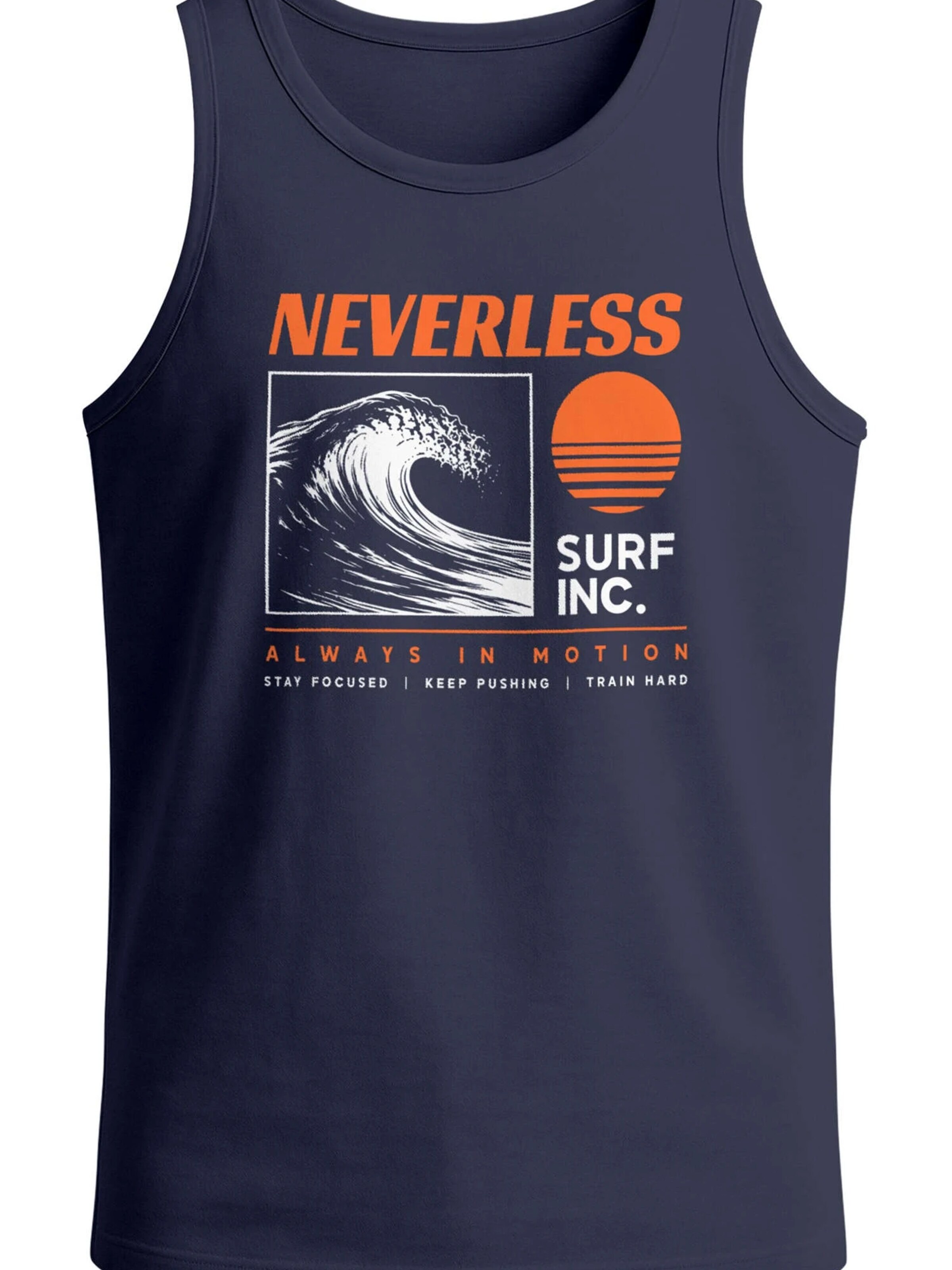 Neverless Shirt 'Surf inc wave' in Orange