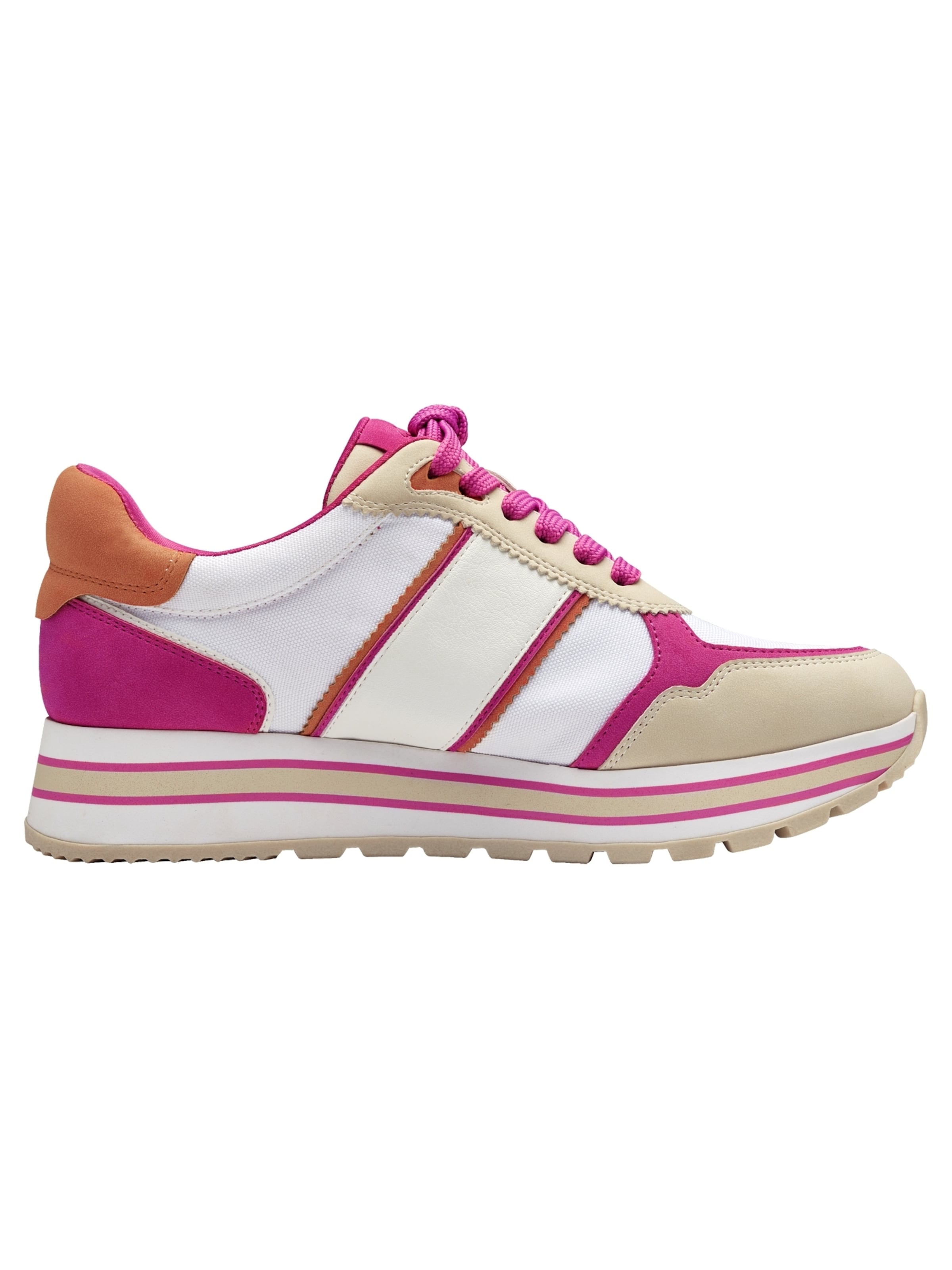 Tamaris Низкие кроссовки в Ярко-розовый