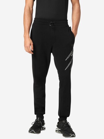 Tapered Pantaloni sportivi 'Scratch' di Plein Sport in nero: frontale