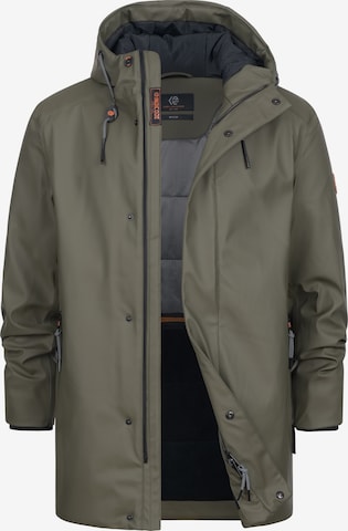 INDICODE JEANS Winterjas in Groen: voorkant