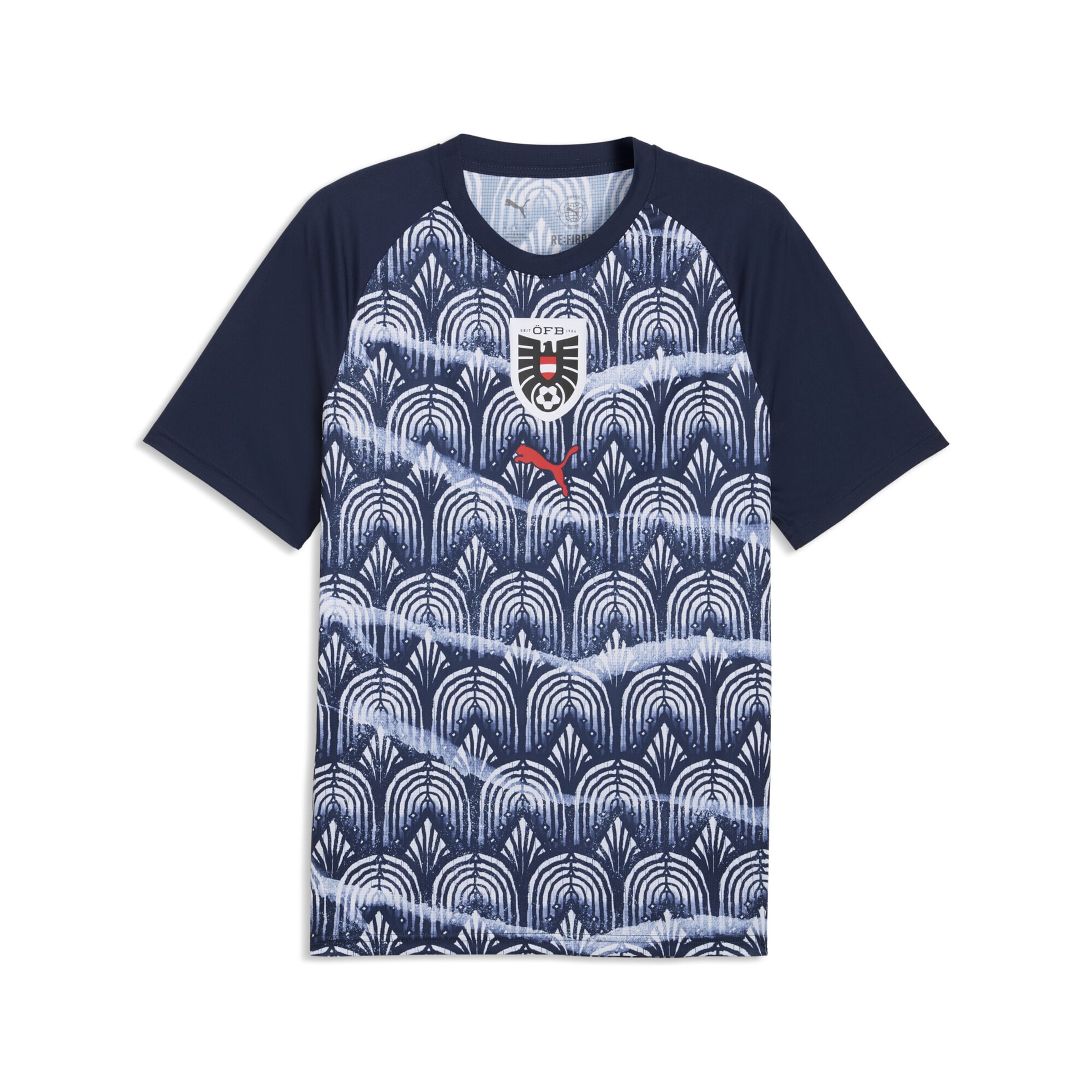 PUMA Tricot 'Österreich' in de kleur Navy / Vuurrood / Offwhite, Productweergave