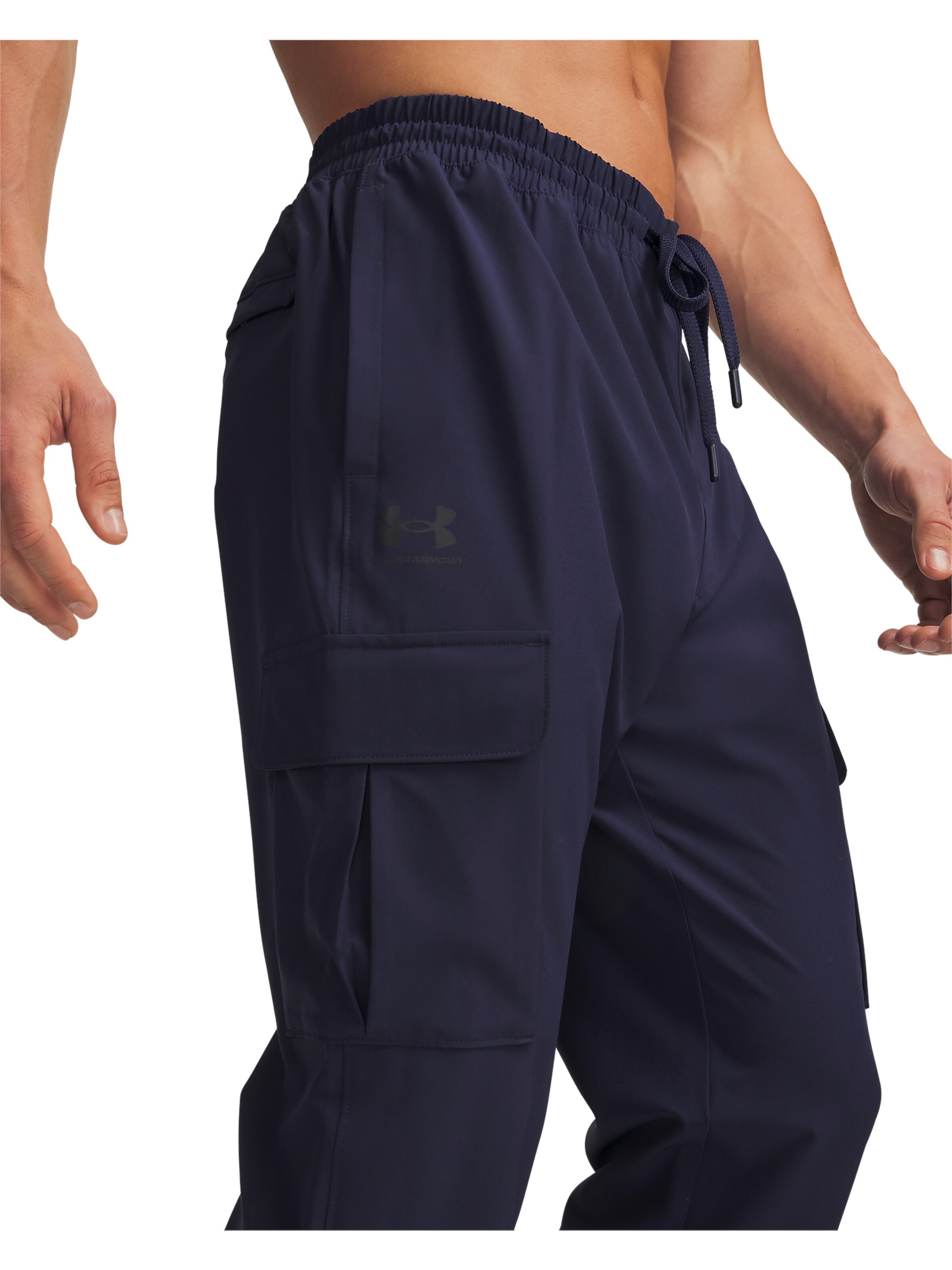 UNDER ARMOUR Tapered Sportbroek 'Vibe' in Blauw