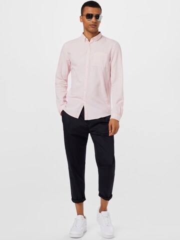 TOM TAILOR DENIM Regular fit Button Up Shirt in Pink