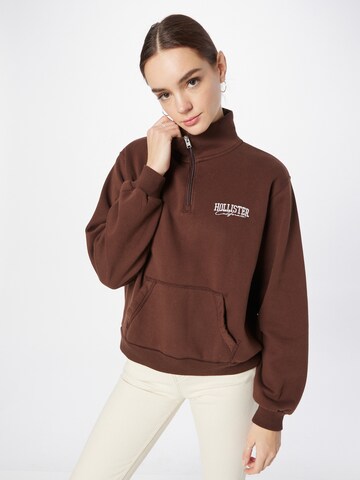 HOLLISTER - Sweatshirt em castanho: frente