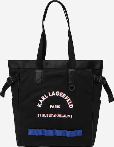 Pirkinių krepšys 'RSG ATHLEISURE' iš Karl Lagerfeld, spalva – sodri mėlyna („karališka“) / oranžinė / juoda / balta, Prekių apžvalga