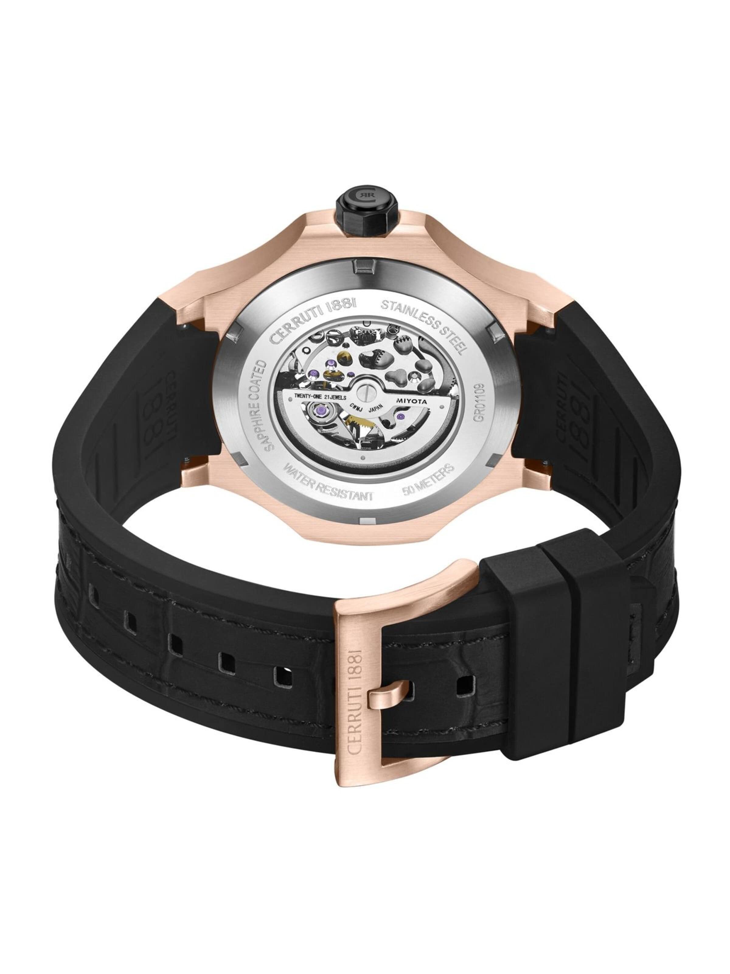 CERRUTI 1881 Analog watch 'Automatic watch Lucardo' in Black