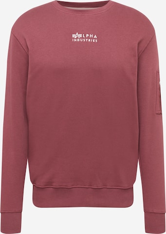 ALPHA INDUSTRIES Sweatshirt in Rot: predná strana