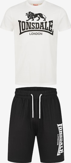 LONSDALE Jogging komplet 'Mair' u crna / bijela, Pregled proizvoda