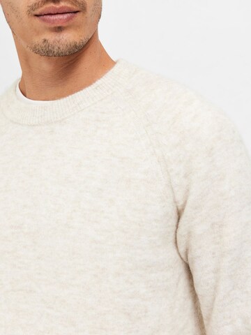 Pull-over 'Rai' SELECTED HOMME en beige