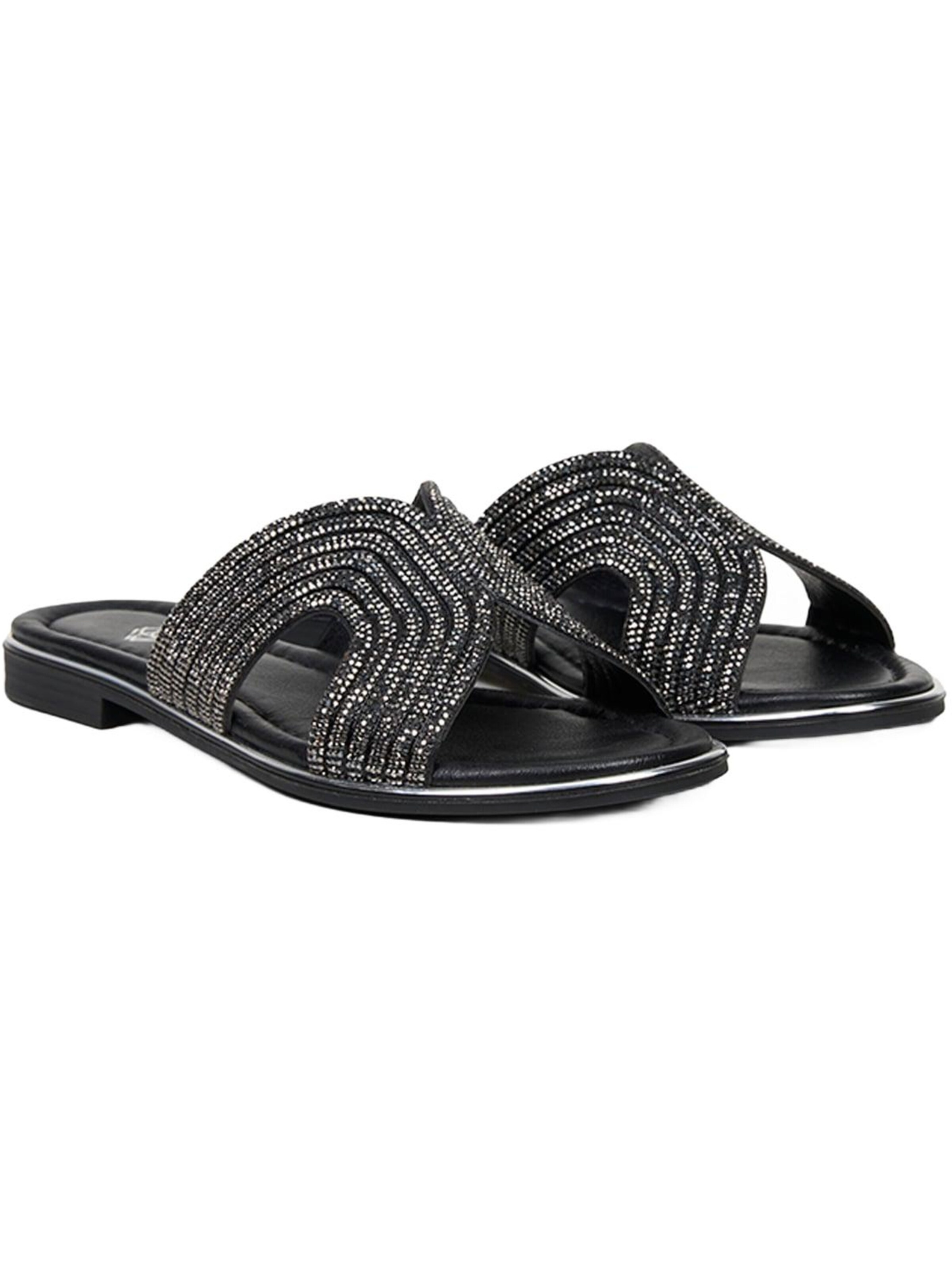 Desa Mule 'DESA Damen-Sandalen mit Steindetails' in Black