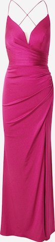 Robe de soirée Laona en rose : devant