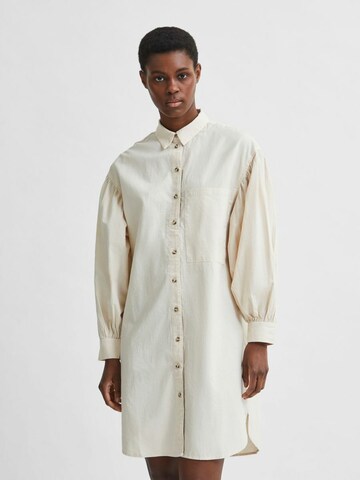 SELECTED FEMME Shirt dress 'Cecilie' in Beige: front