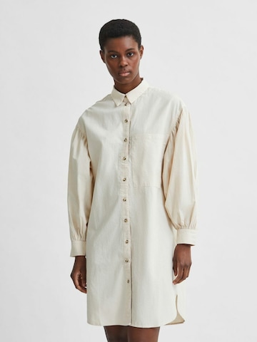 SELECTED FEMME Shirt Dress 'Cecilie' in Beige: front