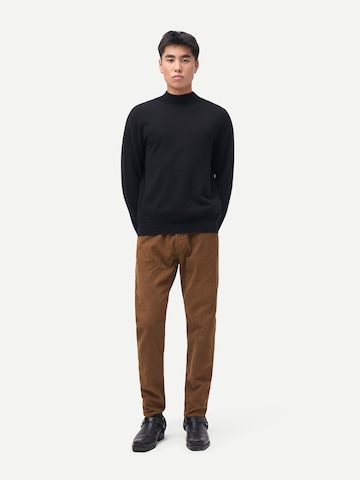 GOBI Cashmere Kampsun 'Men's Timeless Mock Neck Cashmere Sweater', värv must