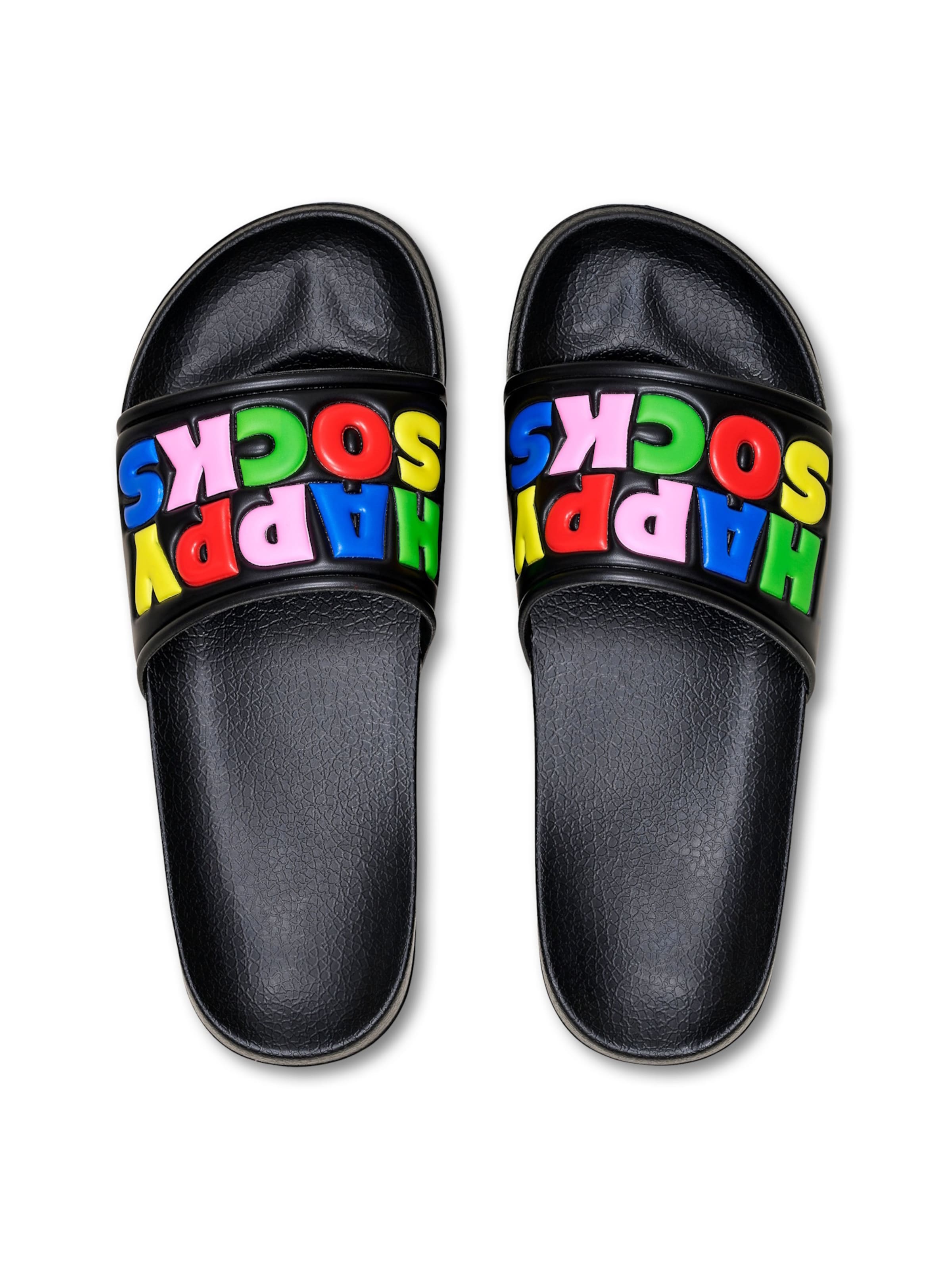 Happy Socks Mule 'Happy Socks' in Black: front