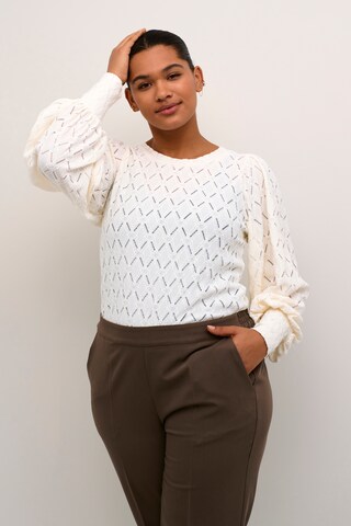 KAFFE CURVE Blouse 'KCTina' in White: front