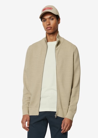 Marc O'Polo Gebreid vest in Beige: voorkant